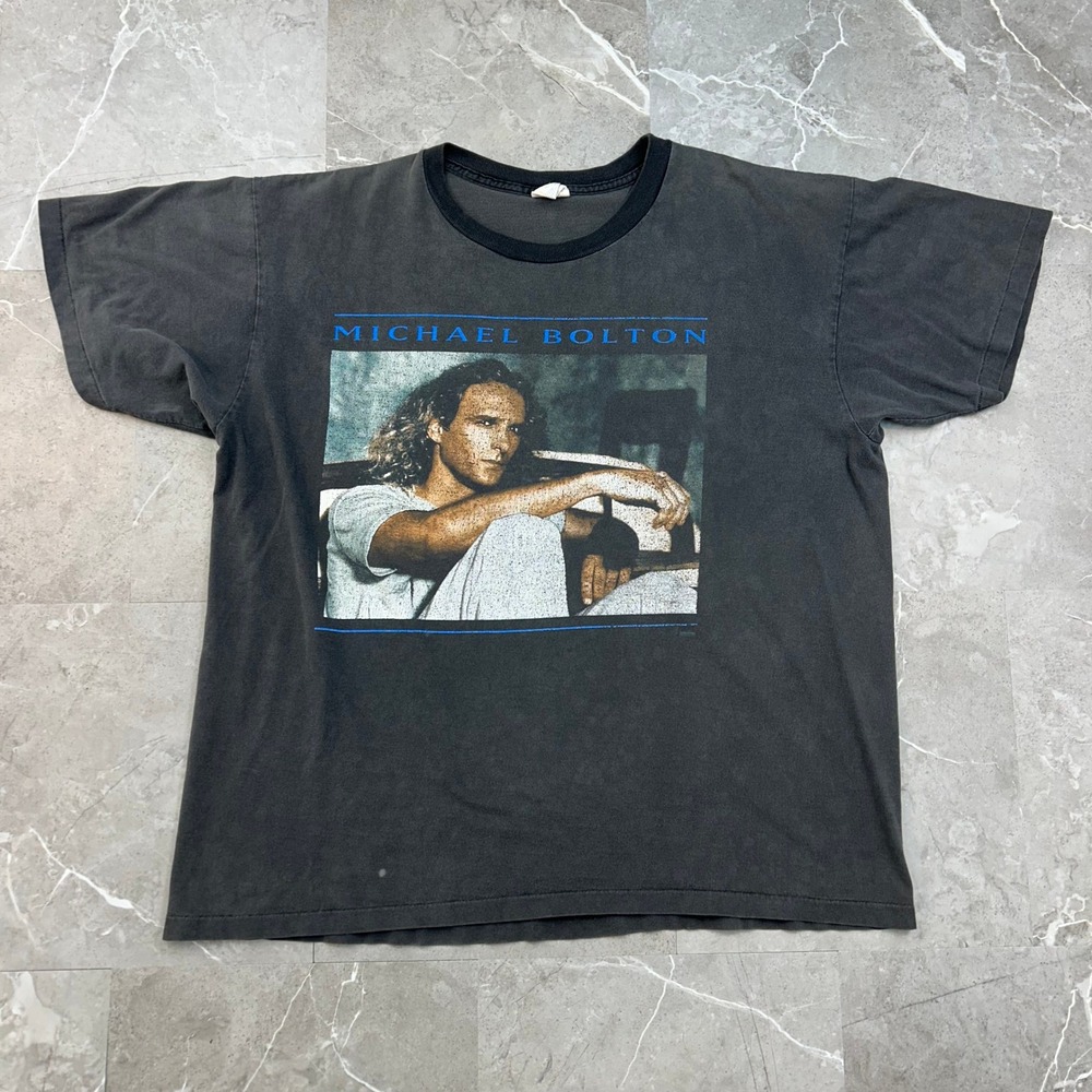 Vintage Michael Bolton Graphic Tour Tee Mens XL Greatest Hits Faded Office Space